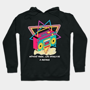 Music Is Life With Retro Radio T-Shirts Hoodie